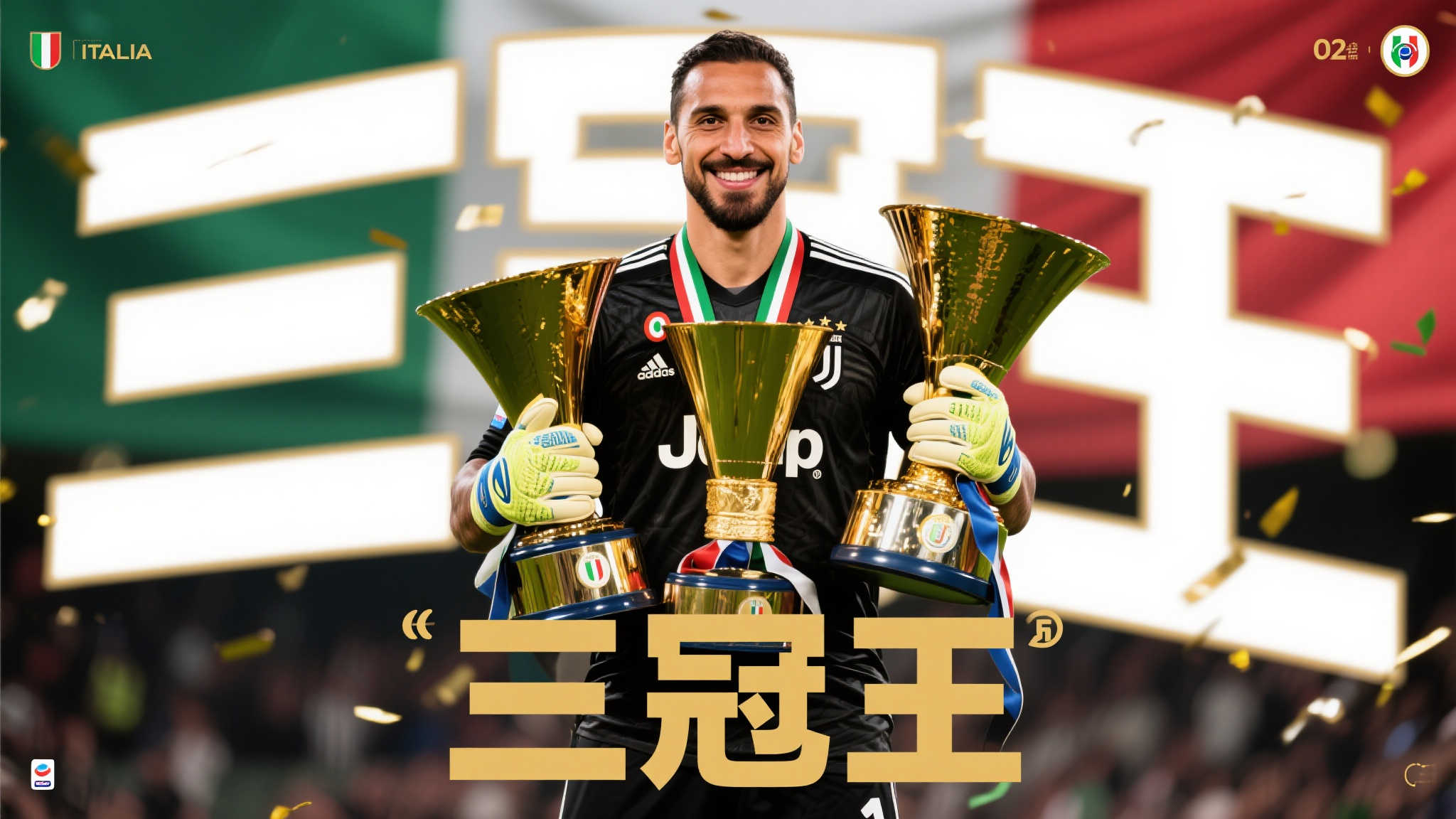 三冠荣耀：多纳鲁马社媒分享历史时刻