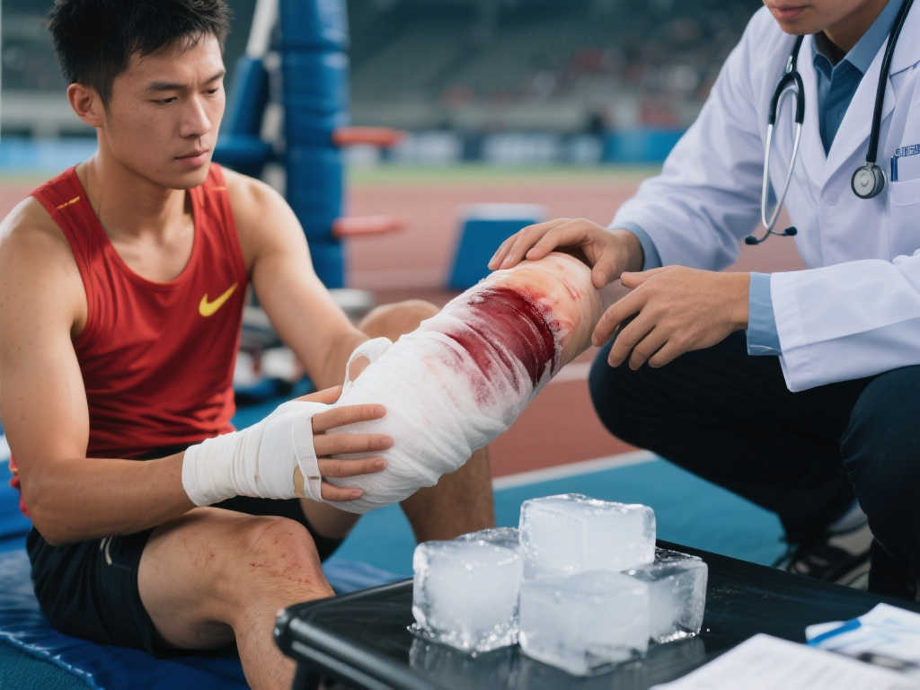 惨遭长钉鞋踩伤！赶紧冰敷消肿，球场危机防不胜防